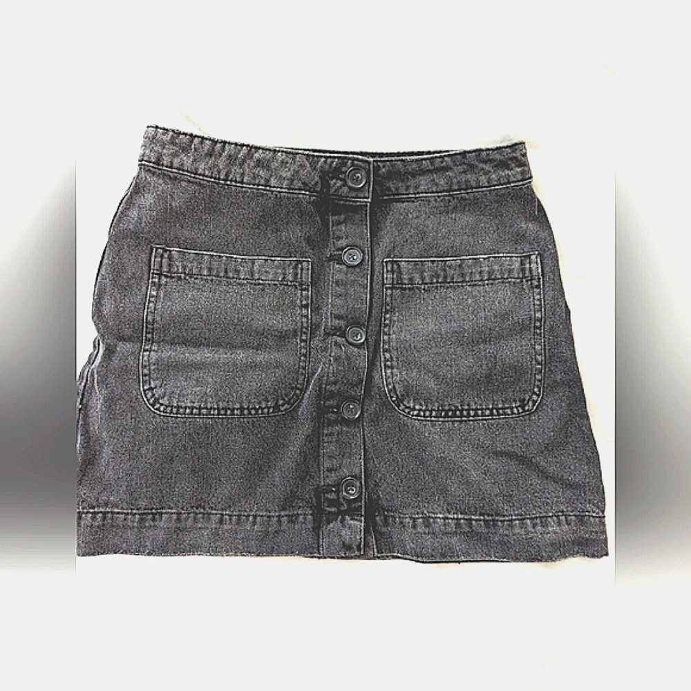 Free People We the Free Black Denim mini skirt (size 27)